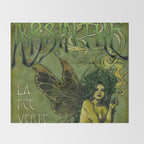 Vintage Parisian Green Fairy Absinthe Alcoholic Aperitif Advertisement Poster Throw Blanket Gallery Image 2