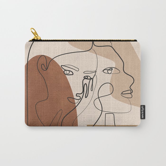 Abstract Faces 5  Carry All Pouch Gallery Image 1
