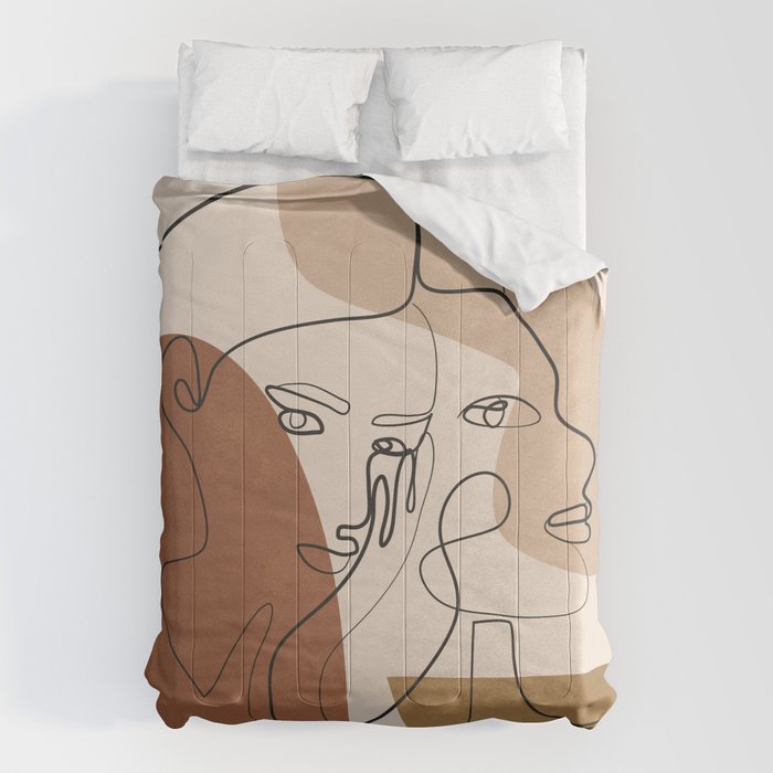 Abstract Faces 5  Comforter Gallery Image 1