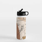 Abstract Faces 5  Water Bottle Gallery Image 1