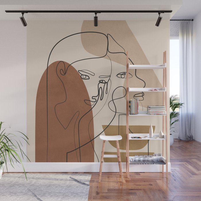 Abstract Faces 5  Wall Mural Gallery Image 1