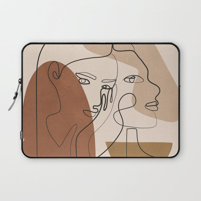 Abstract Faces 5  Laptop Sleeve Gallery Image 1