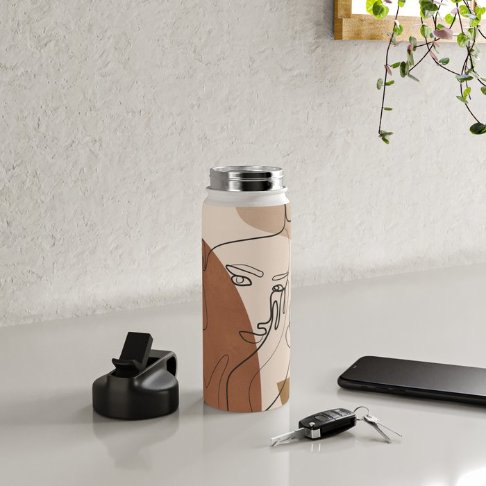 Abstract Faces 5  Water Bottle Gallery Image 4