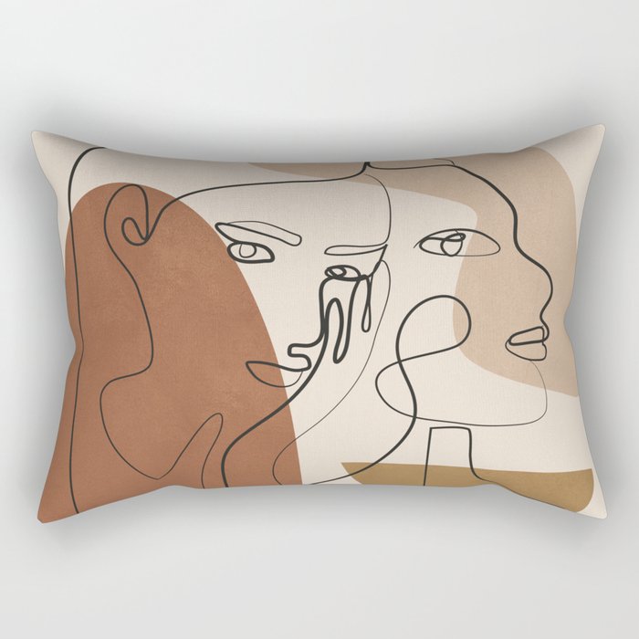 Abstract Faces 5  Rectangular Pillow Gallery Image 2