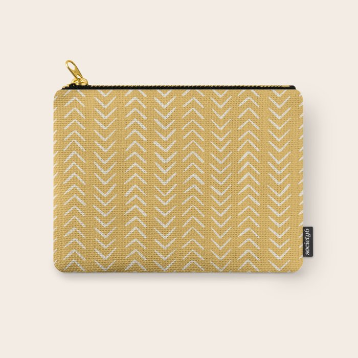 Yellow Arrow Mudcloth  Carry All Pouch Gallery Image 1