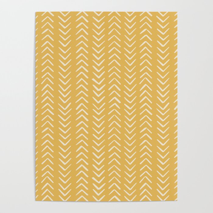 Yellow Arrow Mudcloth  Poster Gallery Image 4