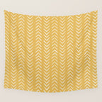 Yellow Arrow Mudcloth  Wall Tapestry Gallery Image 4