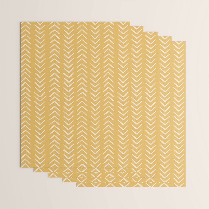 Yellow Arrow Mudcloth  Wrapping Paper Gallery Image 3