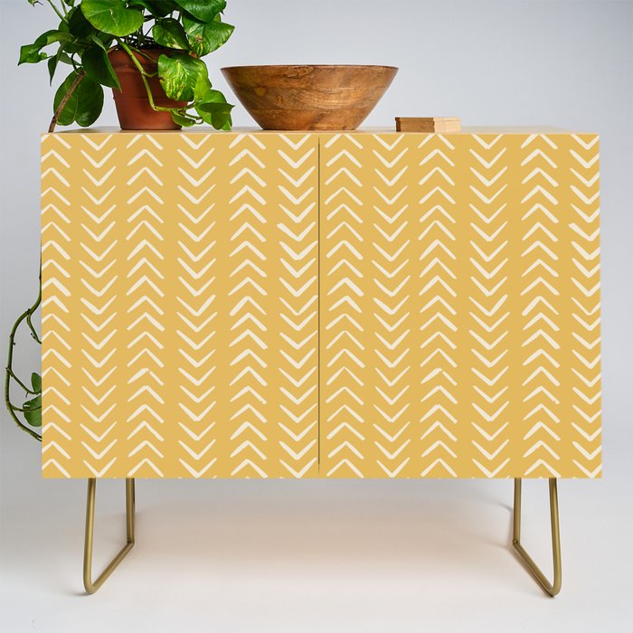 Yellow Arrow Mudcloth  Credenza Gallery Image 1
