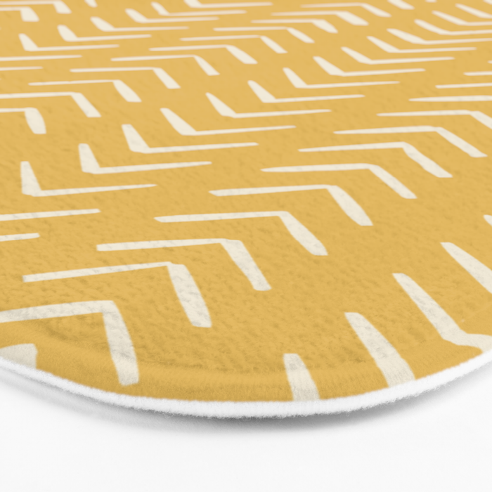 Yellow Arrow Mudcloth  Bath Mat Gallery Image 3