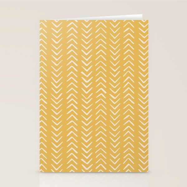 Yellow Arrow Mudcloth  Stationery Card Gallery Image 2