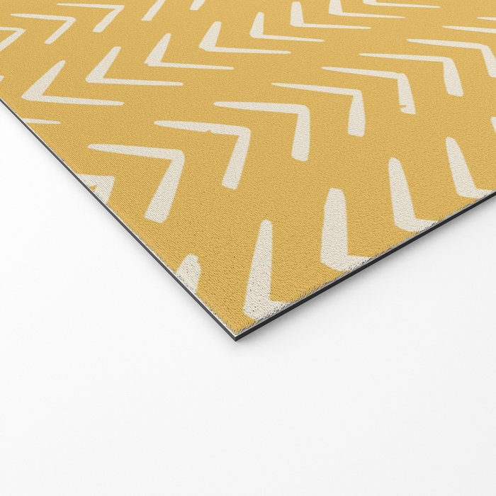 Yellow Arrow Mudcloth  Welcome Mat Gallery Image 2