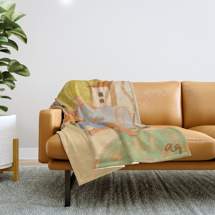 A Quiet Day At Home Throw Blanket Gallery Image 1