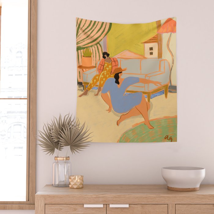 A Quiet Day At Home Wall Tapestry Gallery Image 2
