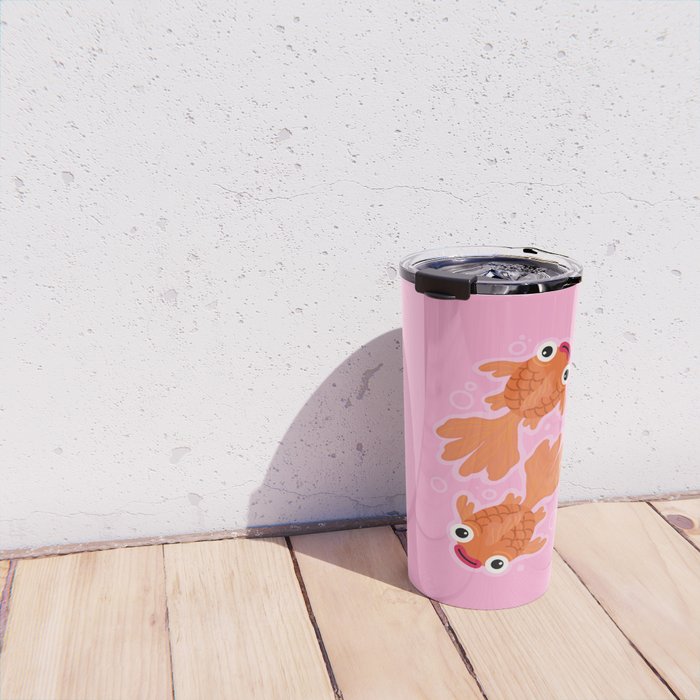 Goldfish Cute Kawaii Fish Travel Mug Gallery Image 4