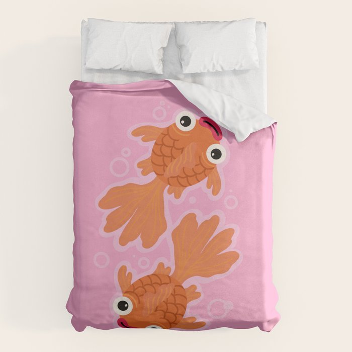 Goldfish Cute Kawaii Fish Duvet Cover Gallery Image 6