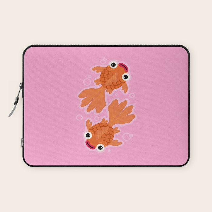 Goldfish Cute Kawaii Fish Laptop Sleeve Gallery Image 1
