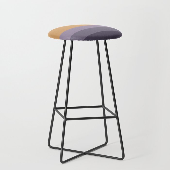 Minimal Retro Sunset Sunrise - Purple Mauve Dusk Stool Gallery Image 1