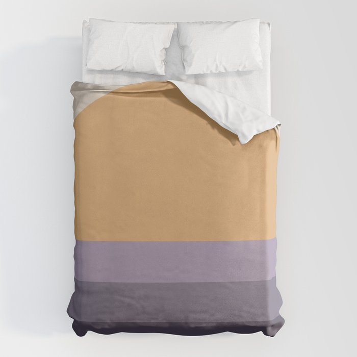 Minimal Retro Sunset Sunrise - Purple Mauve Dusk Duvet Cover Gallery Image 1
