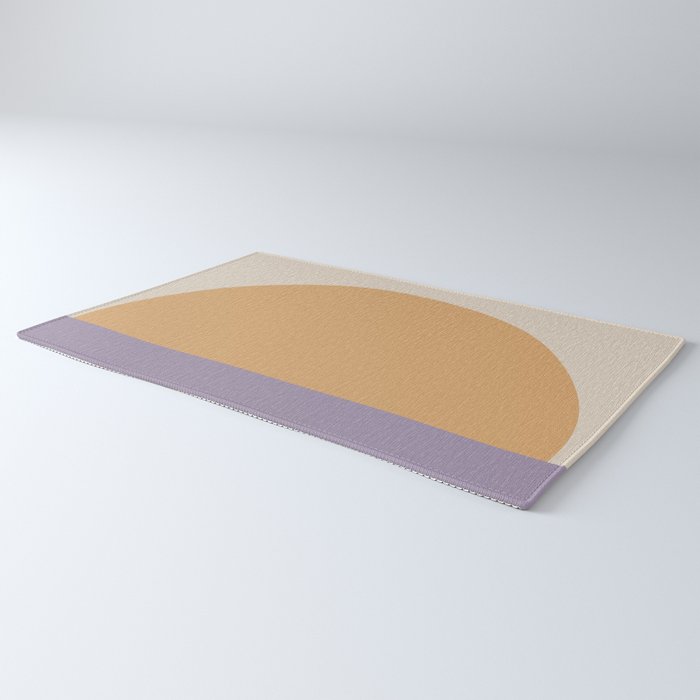 Minimal Retro Sunset Sunrise - Purple Mauve Dusk Rug Gallery Image 3