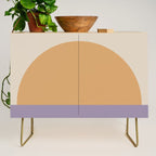 Minimal Retro Sunset Sunrise - Purple Mauve Dusk Credenza Gallery Image 1
