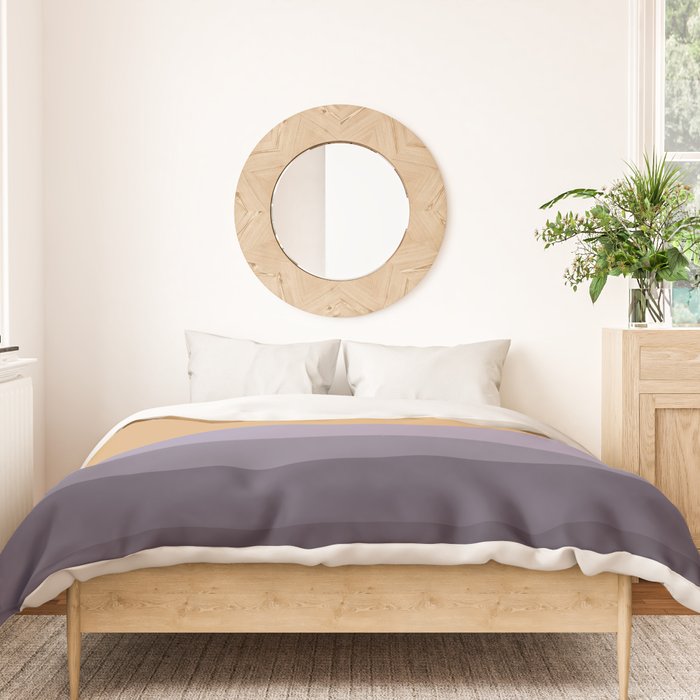 Minimal Retro Sunset Sunrise - Purple Mauve Dusk Duvet Cover Gallery Image 3