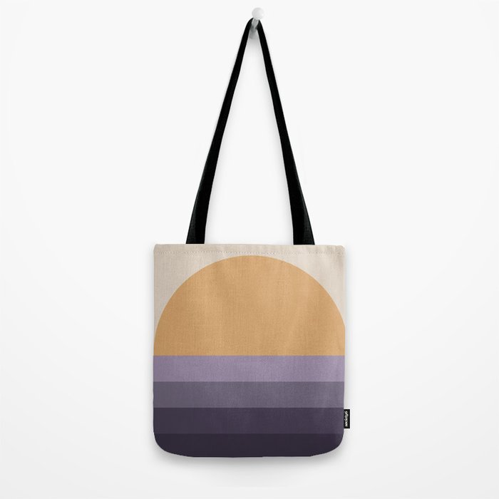 Minimal Retro Sunset Sunrise - Purple Mauve Dusk Tote Bag Gallery Image 2