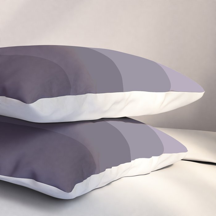 Minimal Retro Sunset Sunrise - Purple Mauve Dusk Pillow Sham Gallery Image 3