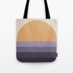 Minimal Retro Sunset Sunrise - Purple Mauve Dusk Tote Bag Gallery Image 1