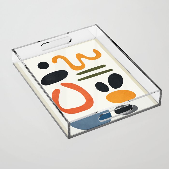 Abstract Colorful Setting 5 Acrylic Tray Gallery Image 1
