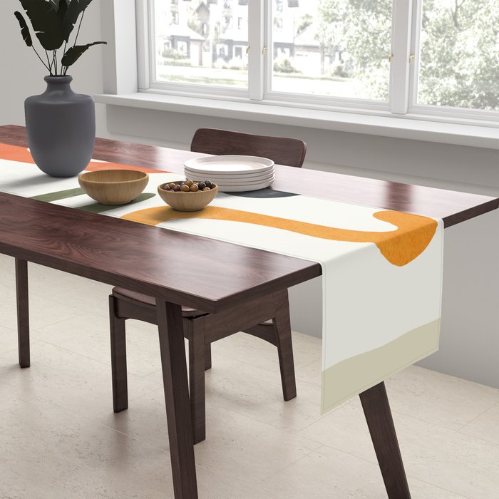 Abstract Colorful Setting 5 Table Runner Gallery Image 2