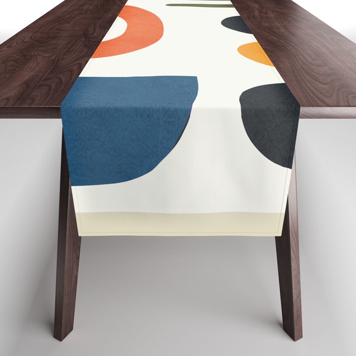 Abstract Colorful Setting 5 Table Runner Gallery Image 1