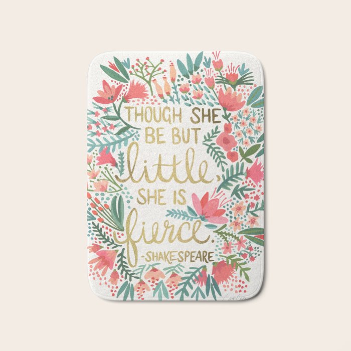 Little & Fierce Bath Mat Gallery Image 1
