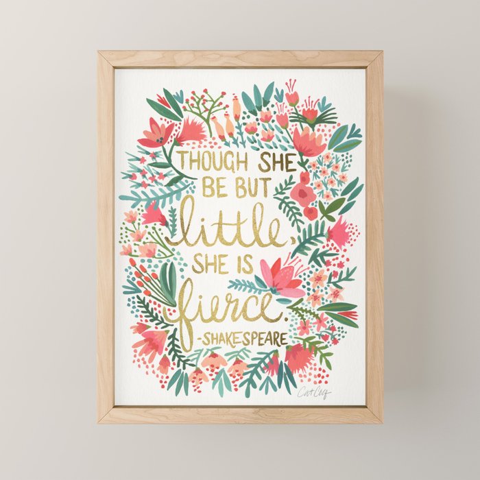 Little & Fierce Mini Art Print Gallery Image 1