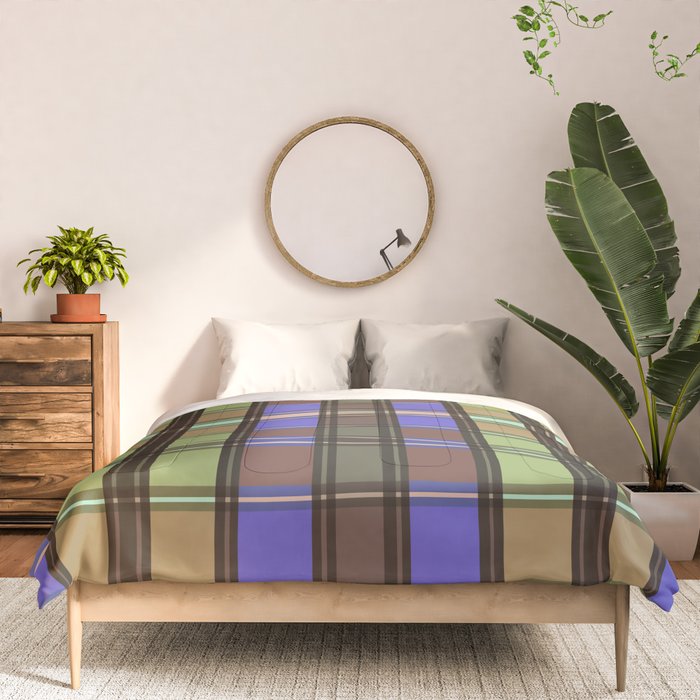Fusion Colorful Toned Grids Comforter Gallery Image 3