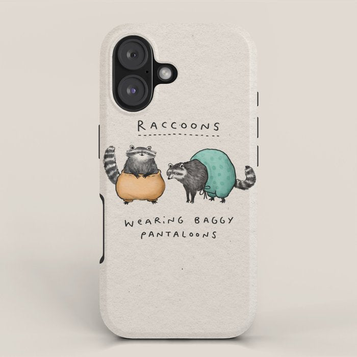 Raccoons Wearing Baggy Pantaloons iPhone Case Gallery Image 1