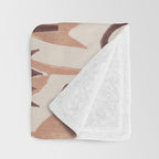 Linocut Tulip Pattern #2 Throw Blanket Gallery Image 3