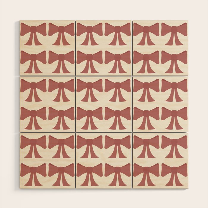 Vintage Bows III Pink Wood Wall Art Gallery Image 1