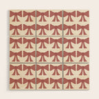 Vintage Bows III Pink Wood Wall Art Gallery Image 1