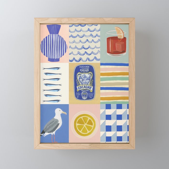 Seaside poster Mini Art Print Gallery Image 1