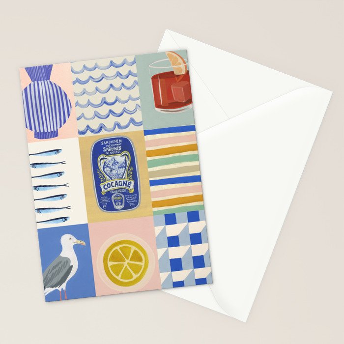Seaside poster Stationery Card Gallery Image 2