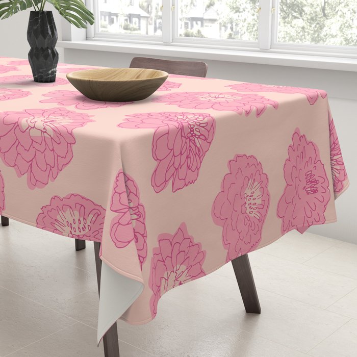 Zinnias in pink Tablecloth Gallery Image 3