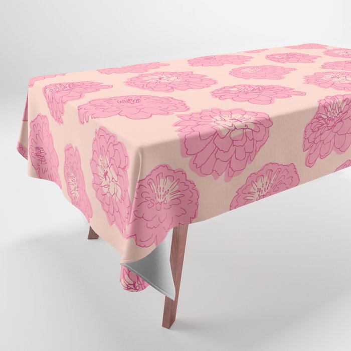 Zinnias in pink Tablecloth Gallery Image 1