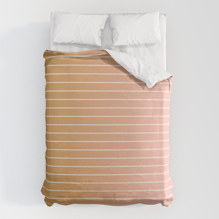 Ombre Arch XIII Pastel Sunset Gradient Modern Geometric Lines Duvet Cover Gallery Image 1