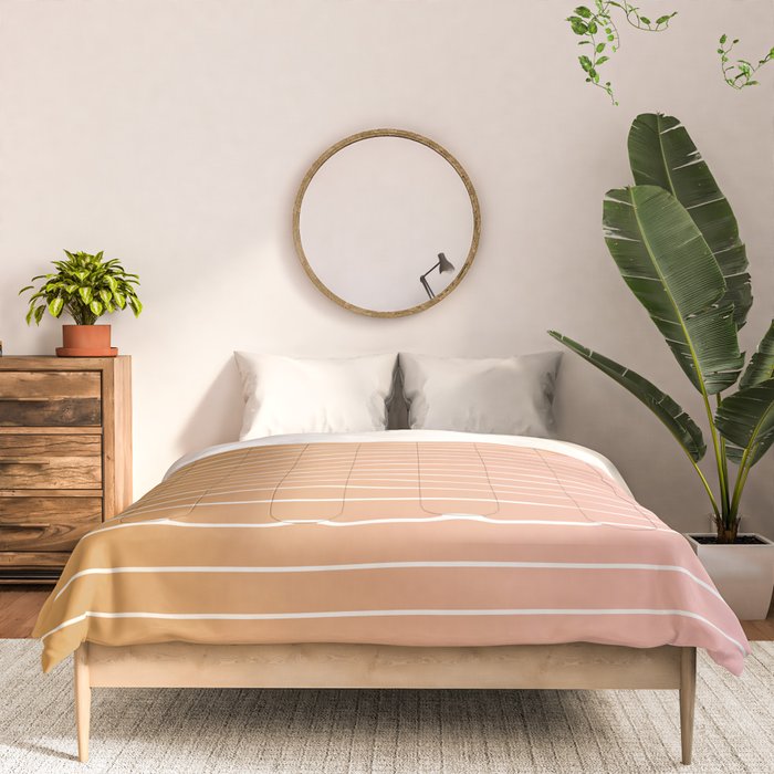 Ombre Arch XIII Pastel Sunset Gradient Modern Geometric Lines Comforter Gallery Image 3