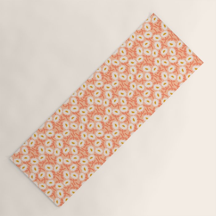 Floral Bliss Pattern - Peach Fuzz Yoga Mat Gallery Image 1