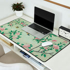 Antique Chinoiserie Peony Flower Bird Garden 1800 Desk Mat Gallery Image 2