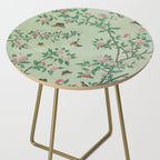 Antique Chinoiserie Peony Flower Bird Garden 1800 Side Table Gallery Image 2