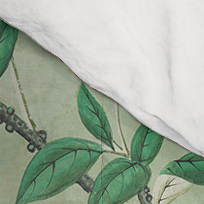 Antique Chinoiserie Peony Flower Bird Garden 1800 Comforter Gallery Image 4