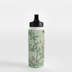Antique Chinoiserie Peony Flower Bird Garden 1800 Water Bottle Gallery Image 2